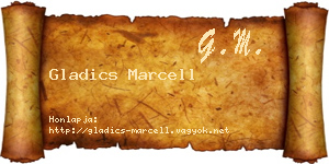 Gladics Marcell névjegykártya